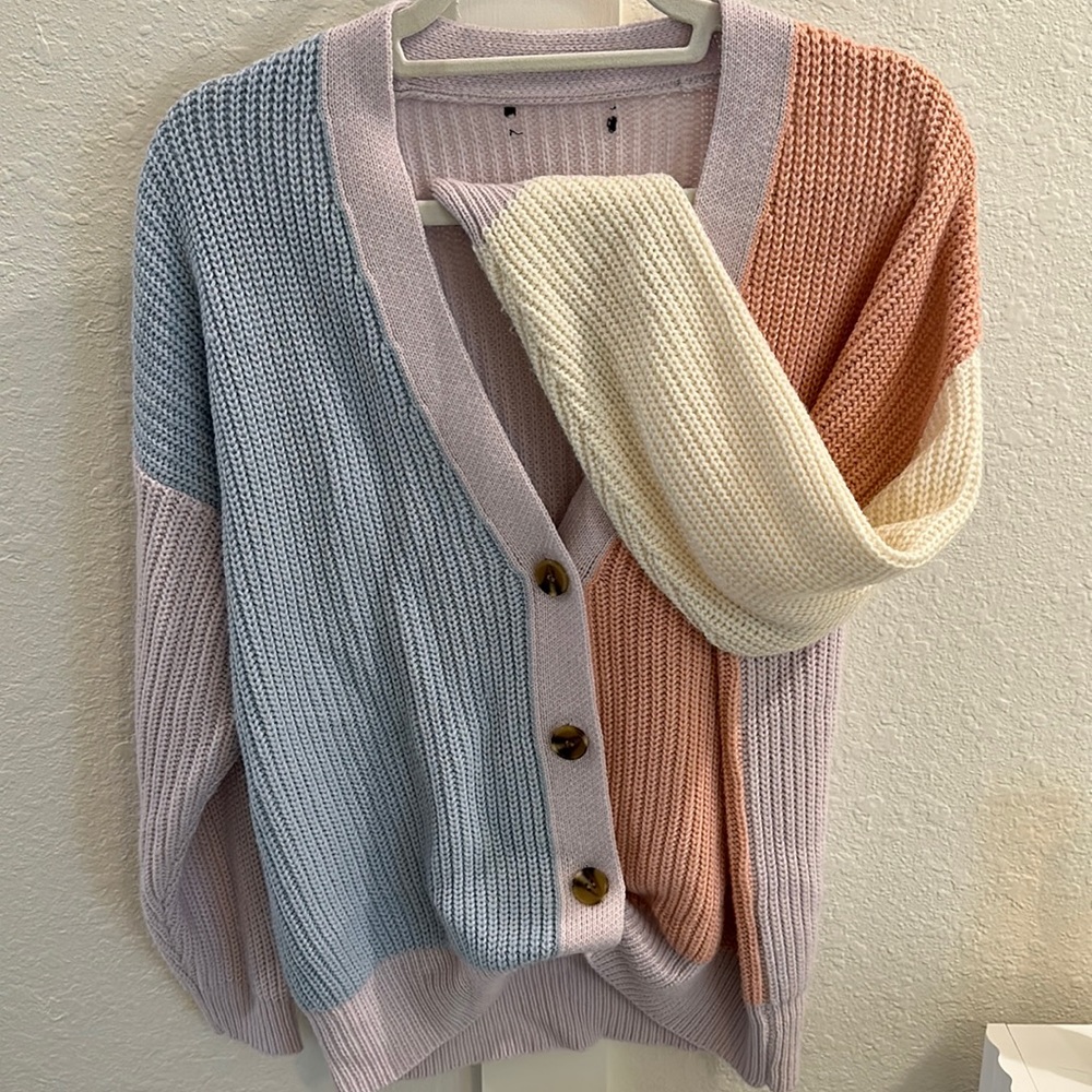 Color Block Cardigan